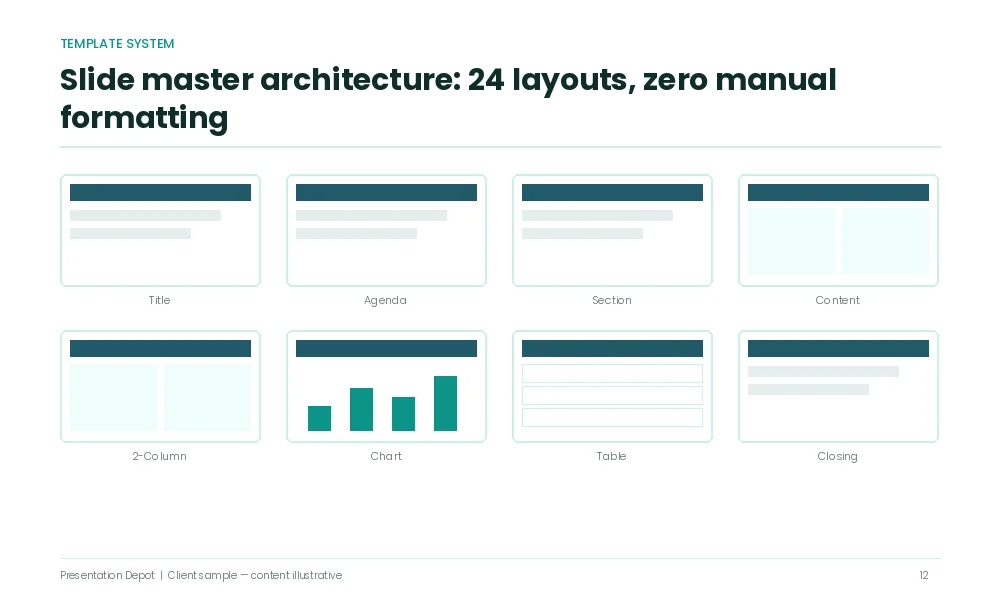Corporate powerpoint template slide master design